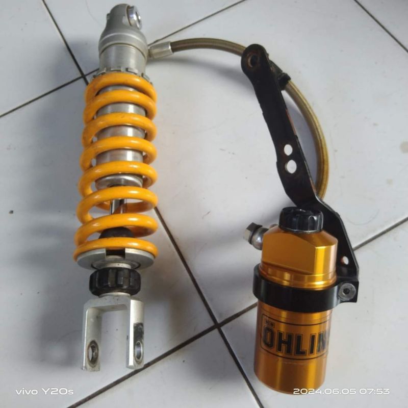 monoshock shockbreker shock belakang tabung pisah Ohlins ori swedia Original kawasaki ninbu ninja 25