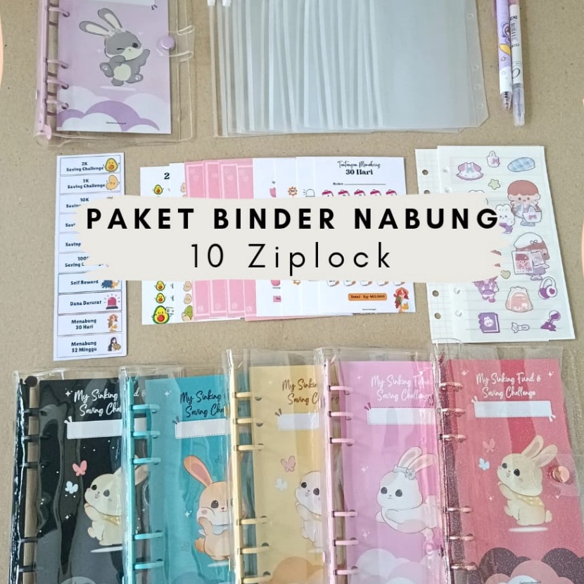 

KI3 binder nabung 1 ziplock Binder keuangan saving challenge