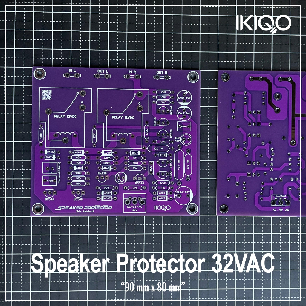 PCB Speaker Protector Protektor 32 VAC Stereo Anistardi Double Layer