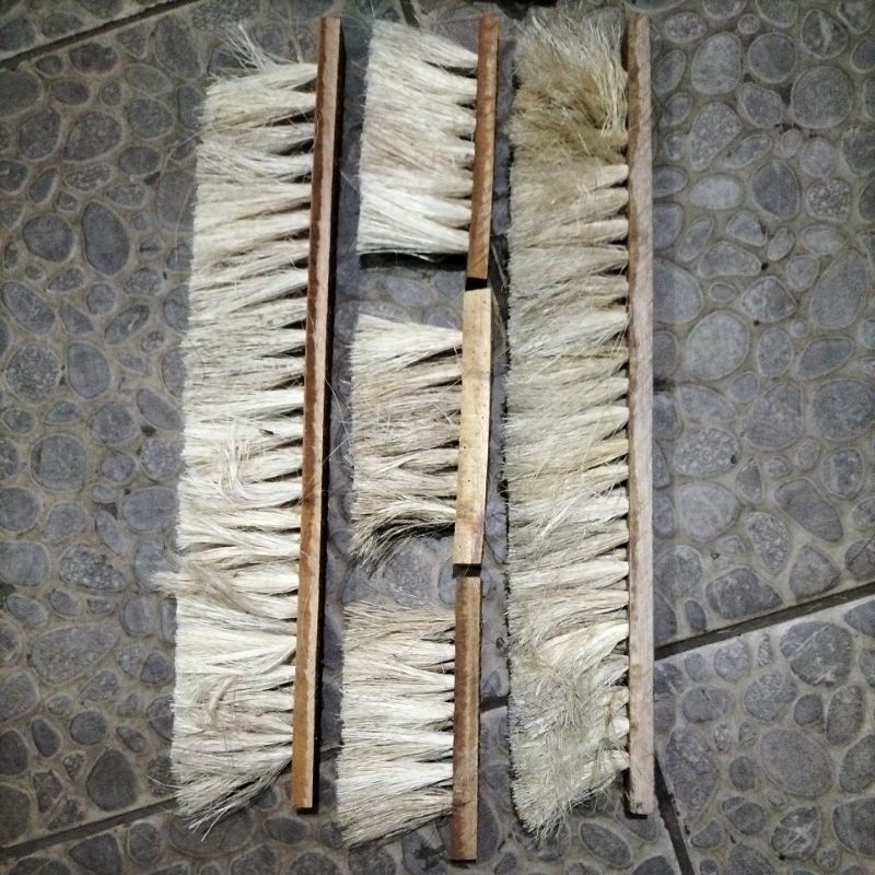 (DISTRIBUTORNYA) sikat serat nanas/sikat sisalana/ sikat mentahan kayu asli/ sisalana agave nanas ku