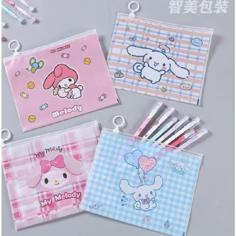 

ZIPPER STATIONERY BAG MULTIFUNGSI MOTIF SANRIO LOTSO / TEMPAT PENSIL SANRIO / POUCH ZIPPER MOTIF SANRIO