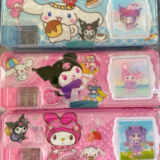 

KI3 Pencil Case Kalkulator Kuromi Tempat Pensil Magnet Kalkulator Serutan