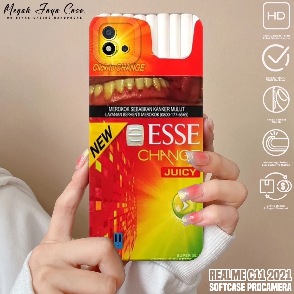 Case REALME C11 2021 - Casing Hp REALME C11 2021 Motif ESS - Silikon Hp REALME C11 2021 - Kondom Hp 