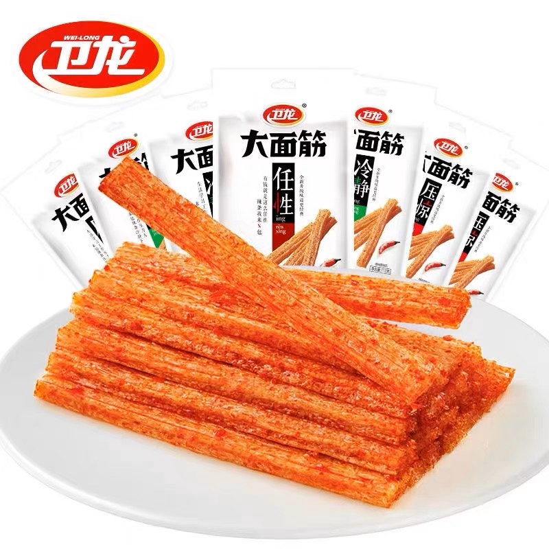 

Hemat 35 Weilong Latiao Spicy Gluten China 65g HALAL La tiao Snack Viral