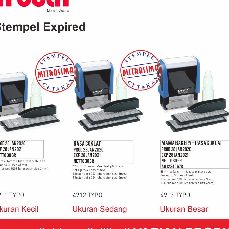 

HJ6 Stempel EXPIRED dengan kode produksi atau format lain yang fleksibel