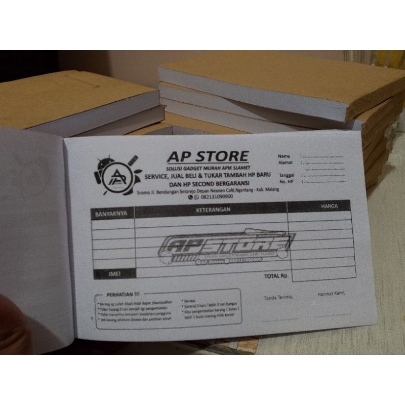 

NOTA KONTER/KONTER HP/JUAL BELI HP UK 16x10CM ISI 50LEMBAR