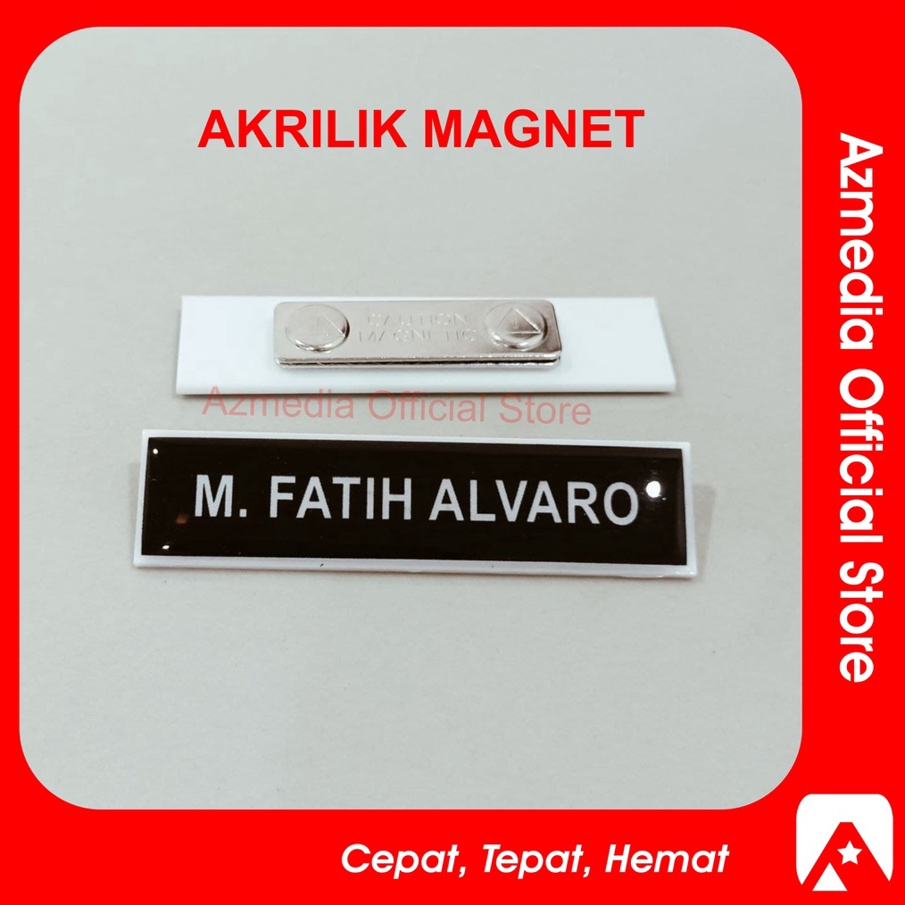 

Hadiah Pembelian Nametag Nama Dada Akrilik Magnet