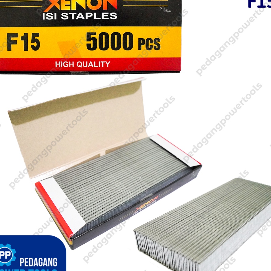 

Hemat XENON F15 ISI STAPLES MESIN PAKU TEMBAK REFILL AIR NAILER STAPLER GUN