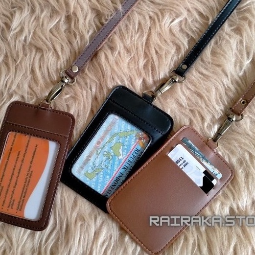 

HJ6 Id Card Kulit Name Tag Kulit Card Holder