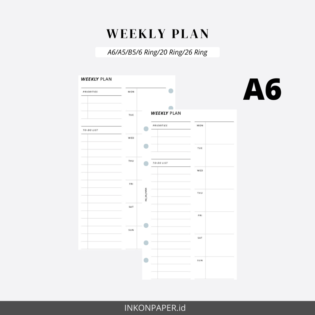 

A6 - Weekly planner by INK_ON_PAPER