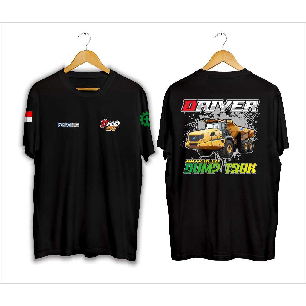 BAJU KAOS DISTRO DRIVER ARTICULED DUMP TRUK ADT XCMG KAIN KATUN COMBED