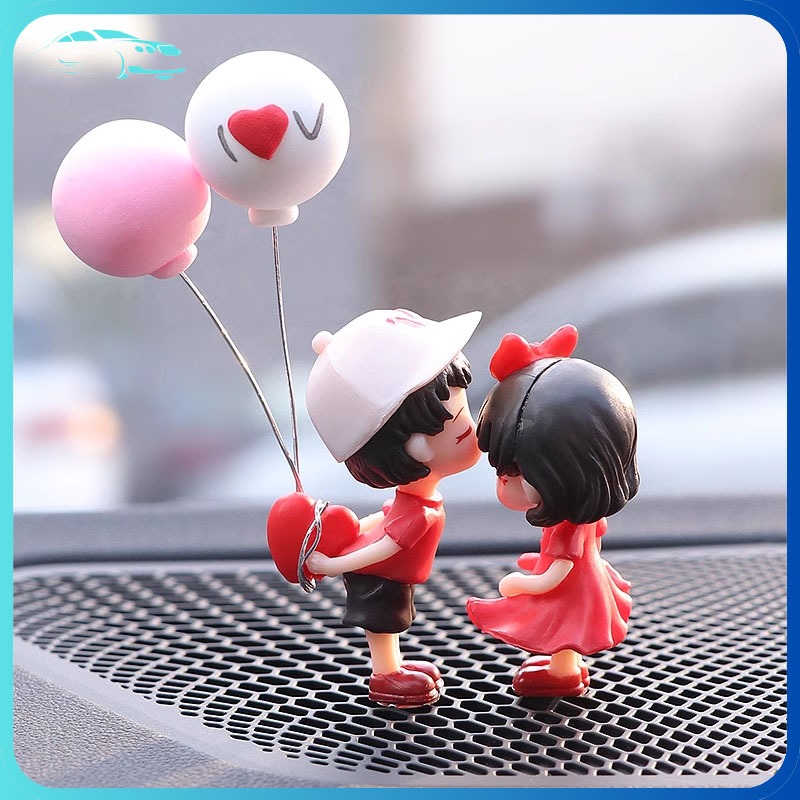 Hiasan dashboard mobil lucu Ornamen pasangan Hiasan dashboard mobil estetik Miniatur dashboard mobil