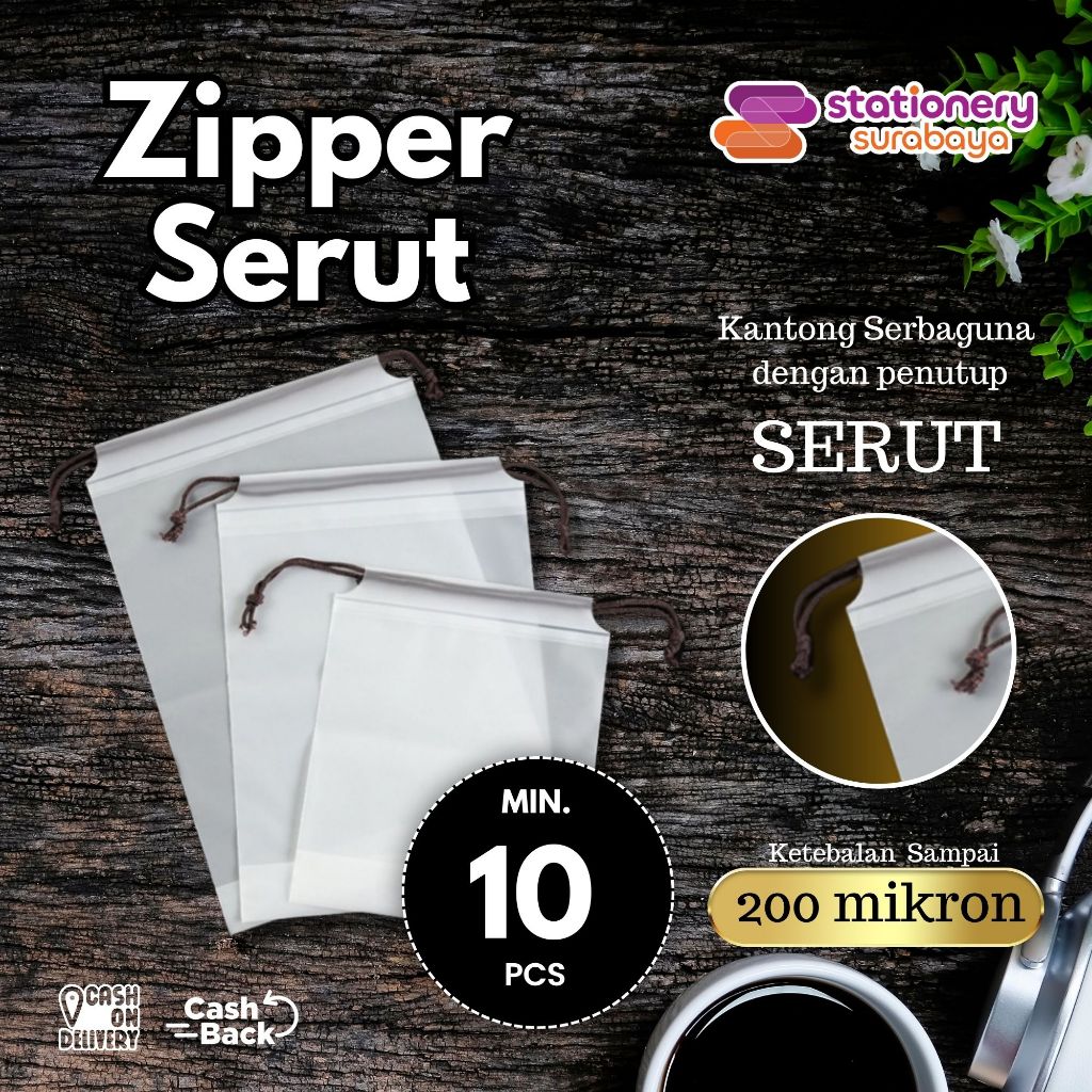 PLASTIK SERUT Doff Polos Anti Air Tas Travel Pouch Organizer Bag Serbaguna Transparan Buram