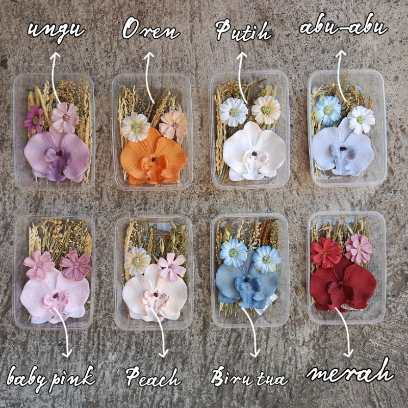 paket bunga kering termurah anggrek kain