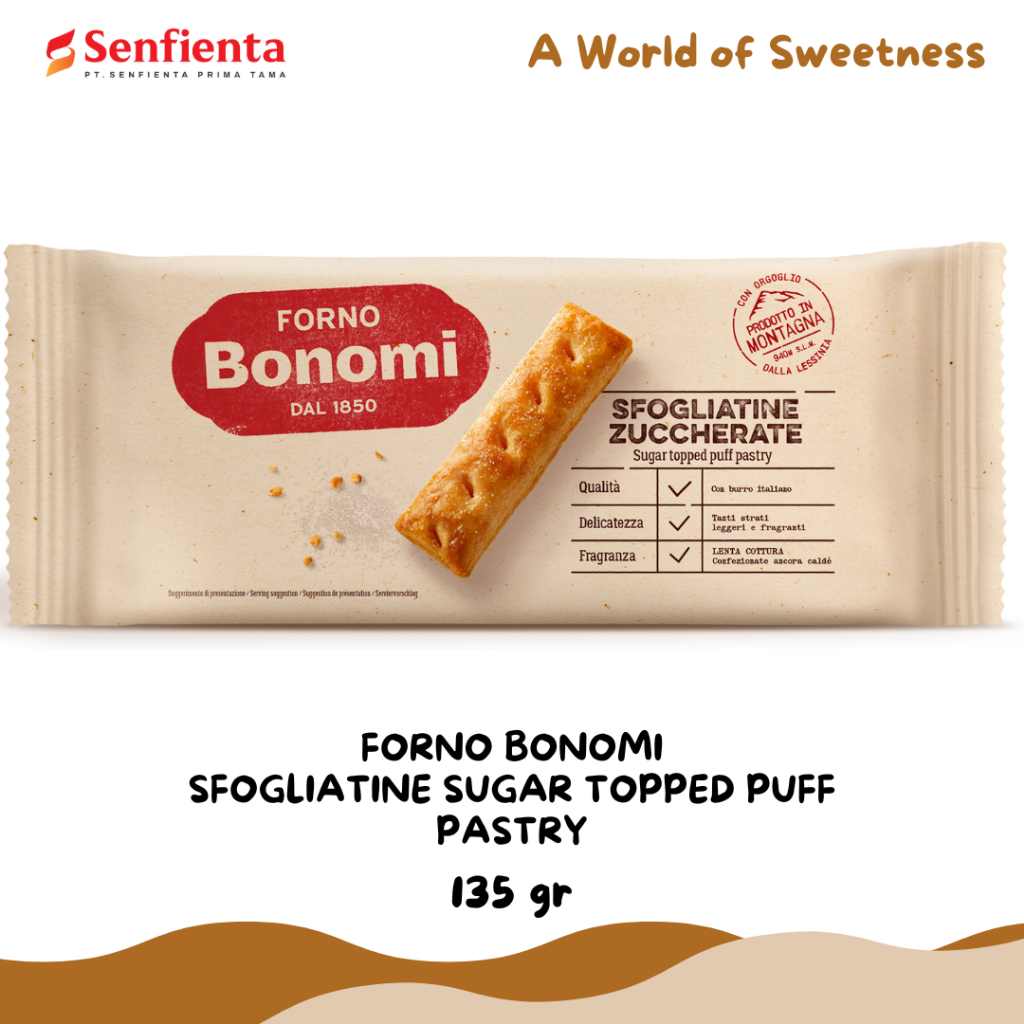 

Forno Bonomi Sfogliatine Sugar Topped Puff Pastry 135 gr