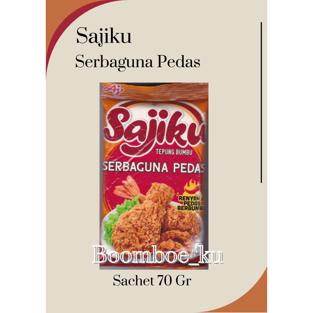 

Sajiku tepung Bumbu Serbaguna Pedas 70Gr