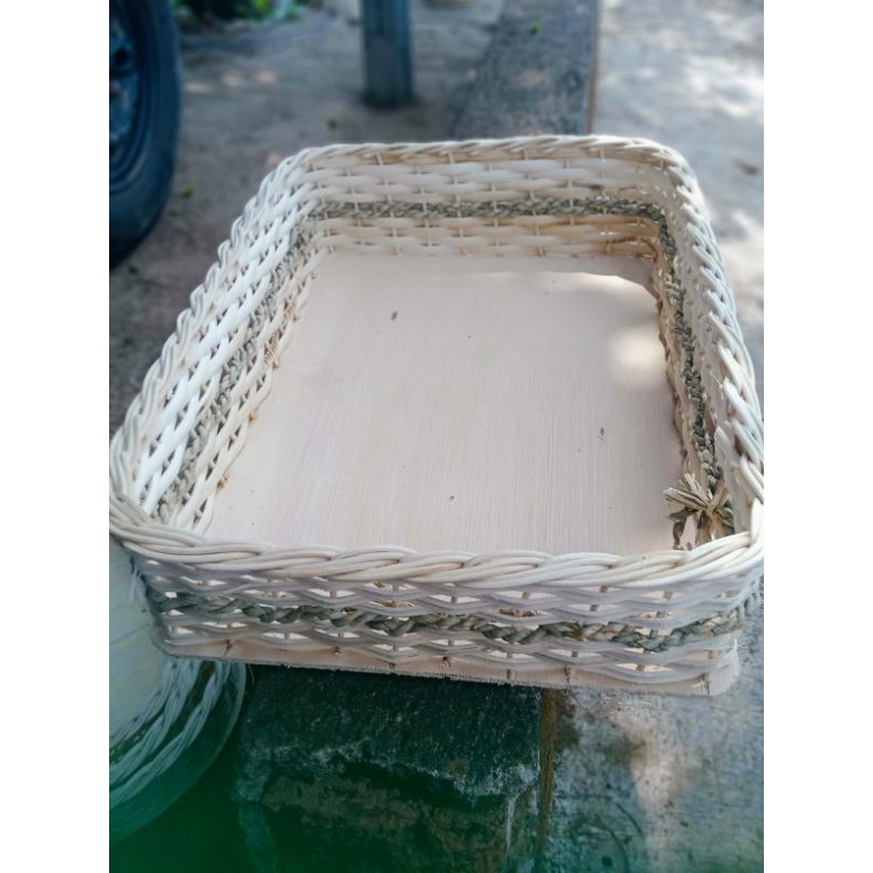 parsel buah dan hantaran kotak dari rotan