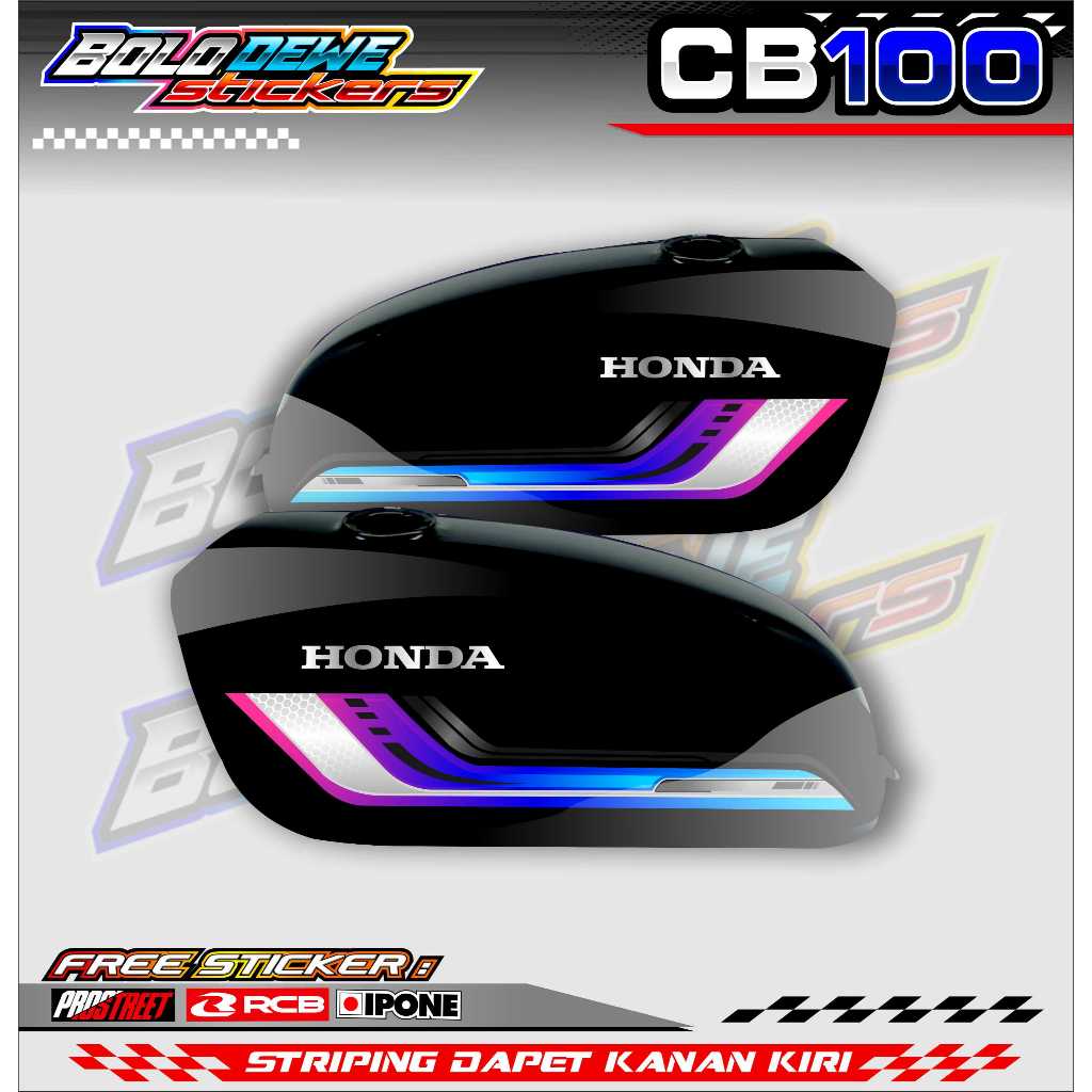 STRIPING VARIASI HONDA CB 100 / STICKER LIST HONDA CB 100