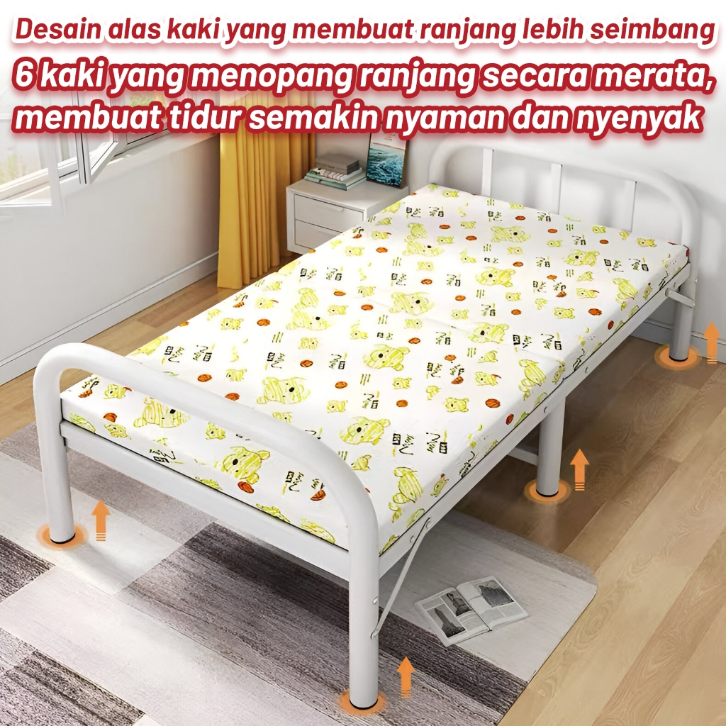 Ranjang Besi singgle Ranjang Lipat Tempat Tidur Lipat