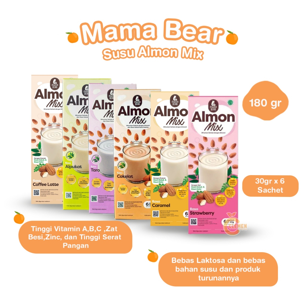 

Mamabear Almon Mix 180G - asi booster /susu pelancar asi