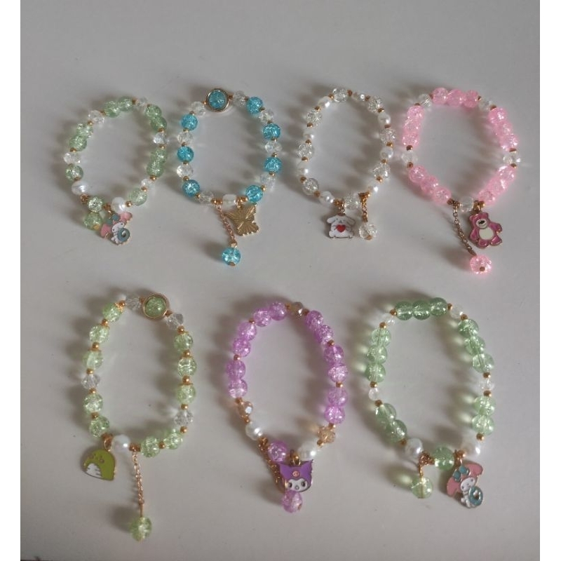 Gelang Manik Kristal Bening