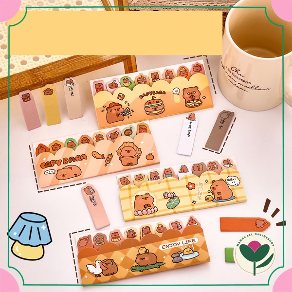 

Sticky notes capybara row lucu cute mini memo pointer notes MK1834