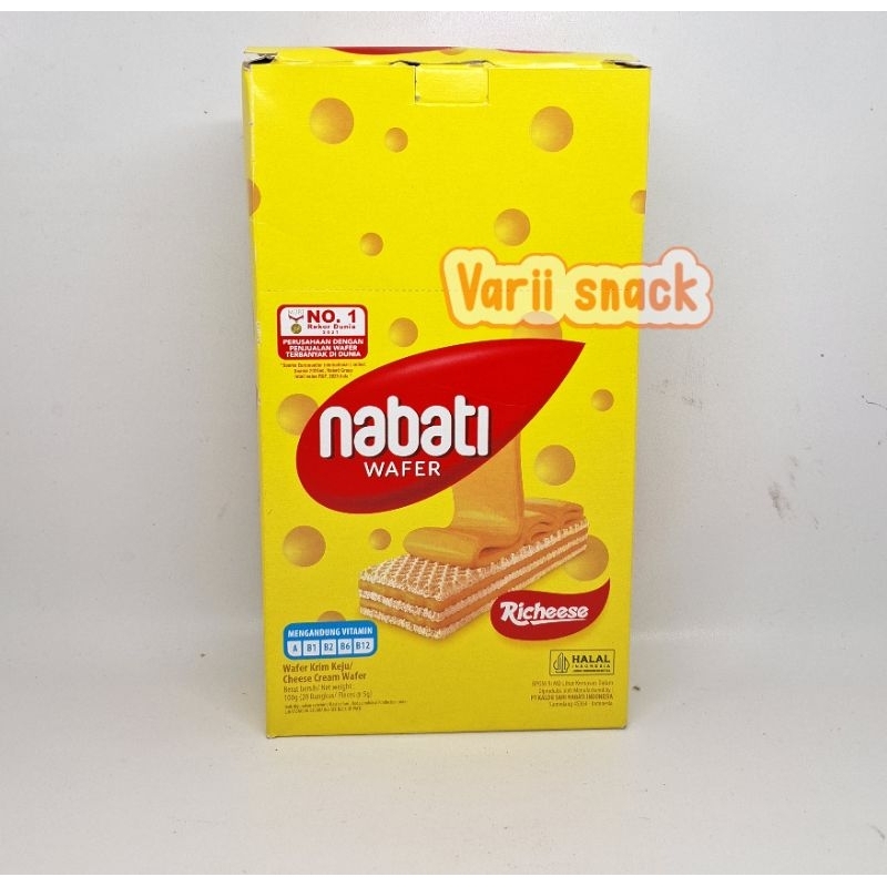 

Nabati Wafer Coklat Keju 500 1Box Isi 20pcs