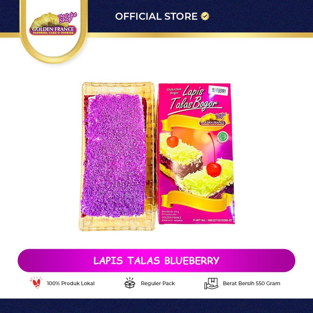 

LAPIS TALAS BOGOR BLUBERRY (470GRAM) GOLDEN FRANCE