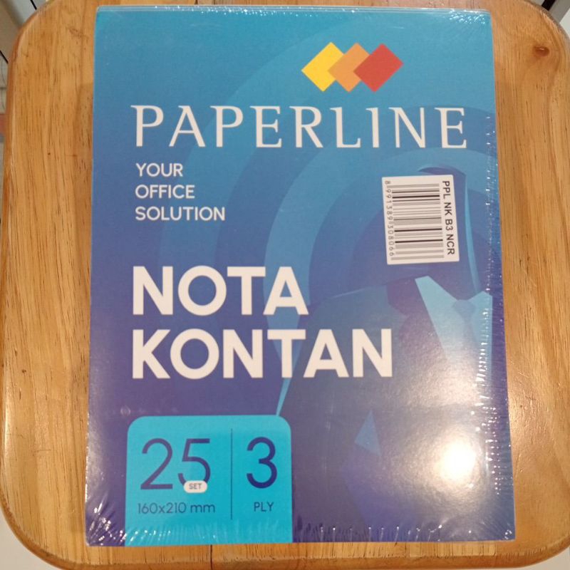 

nota kontan besar 3 ply merek Paperline 1 pak