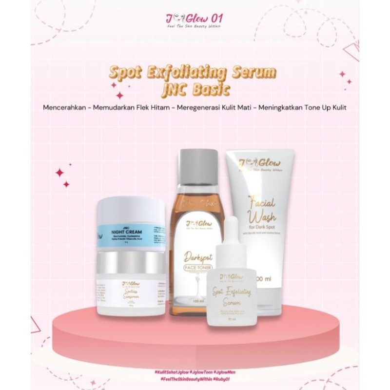 Jglow Paket Flek Exfoilating Serum Cream Malam JNC