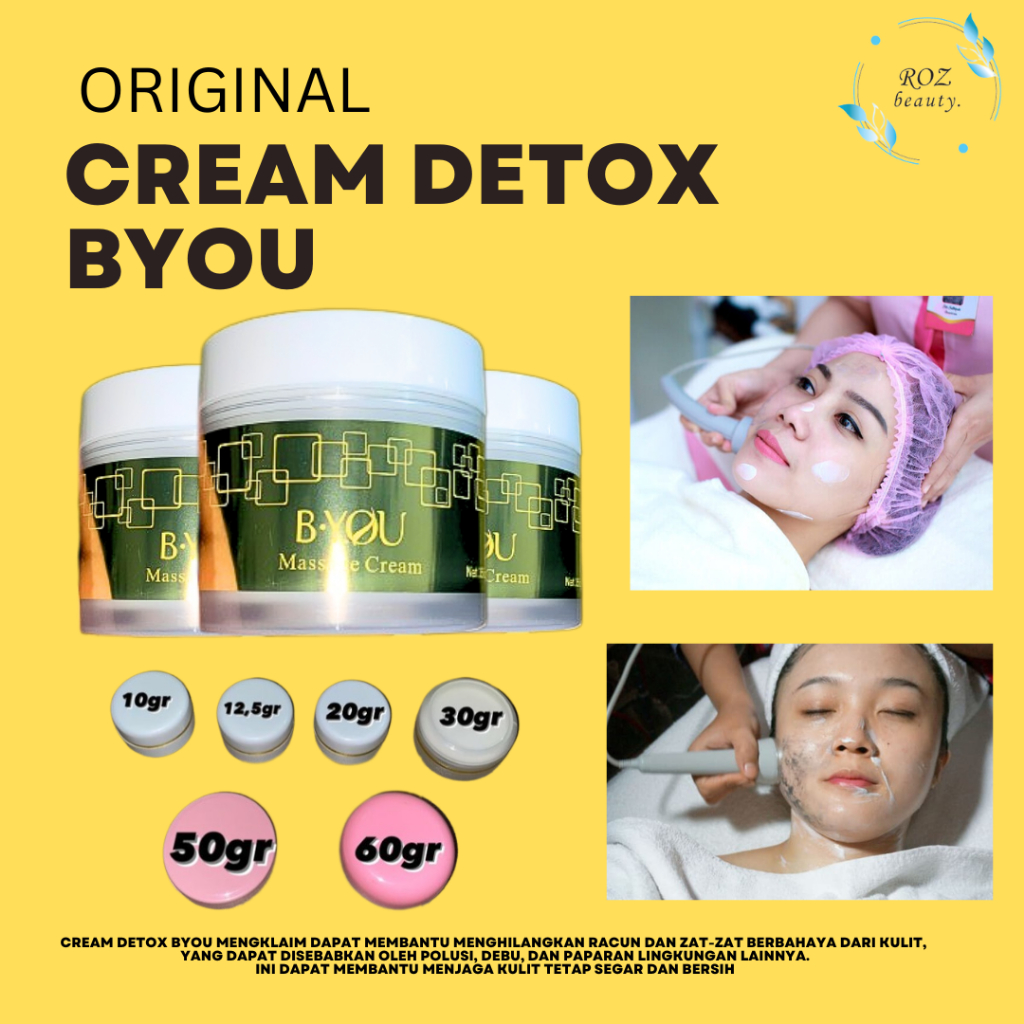 Detox Cream BYOU b127 Original Repack Share In Jar 10gram, 12.5gram, 20gram, 30gram, 50gram, 60gram