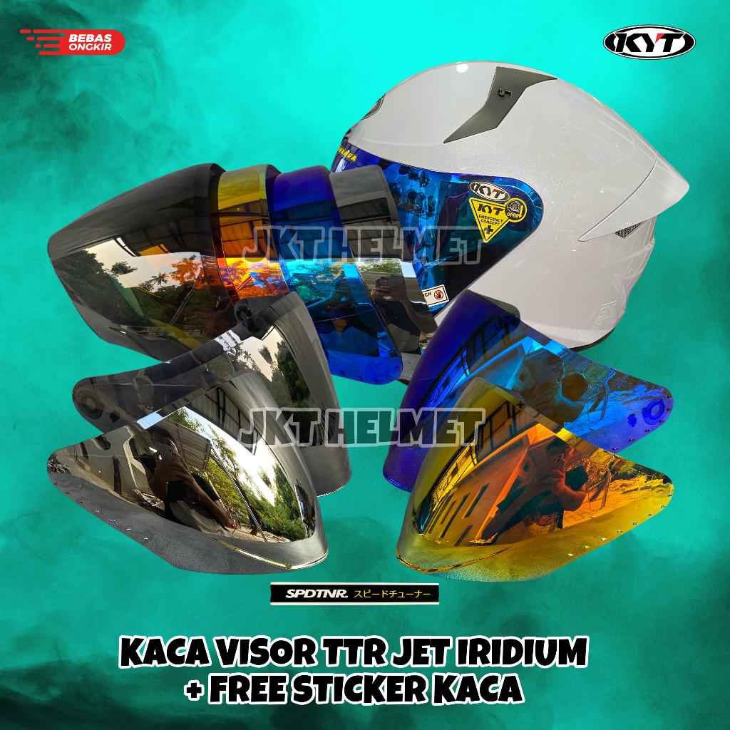 KACA VISOR TTR JET IRIDIUM PAKET GANTENG / KYT TTR JET