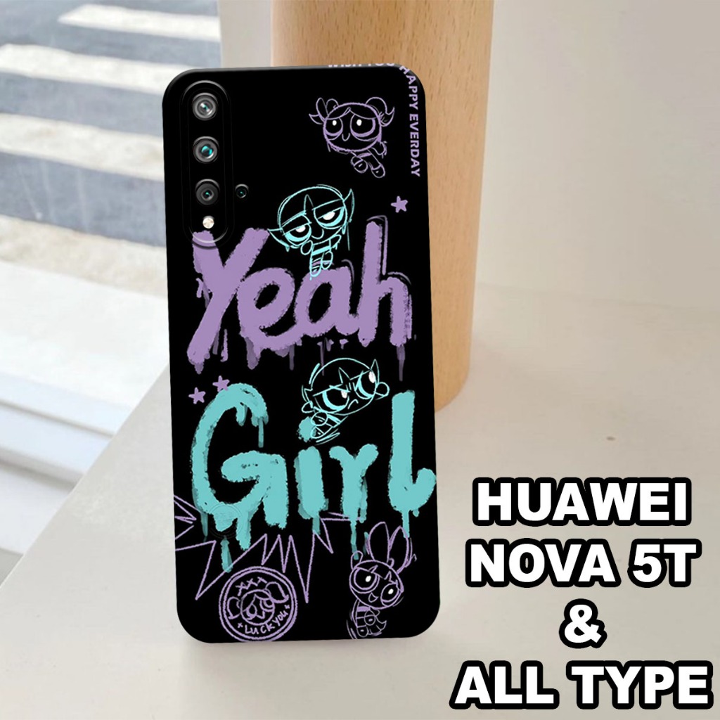 G11 - Silikon HUAWEI NOVA 5T - Softcase pro camera HUAWEI NOVA 5T - Motif CEWEK - Bahan  Karet Lentu