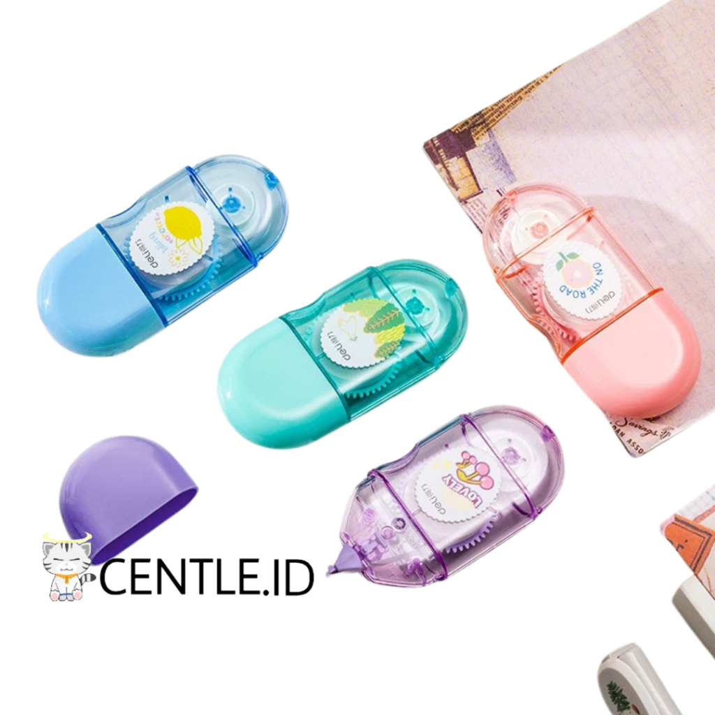 

CENTLE.ID CORRECTION TAPE DELI H351 LUCU TIPEX ROLL ALAT TULIS SEKOLAH KANTOR LUCU MURAH TERJANGKAU