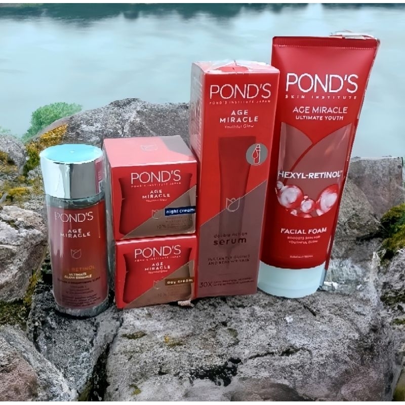 paket anti aging ponds age miracle penuaan / kerutan / flek hitam mencerahkan