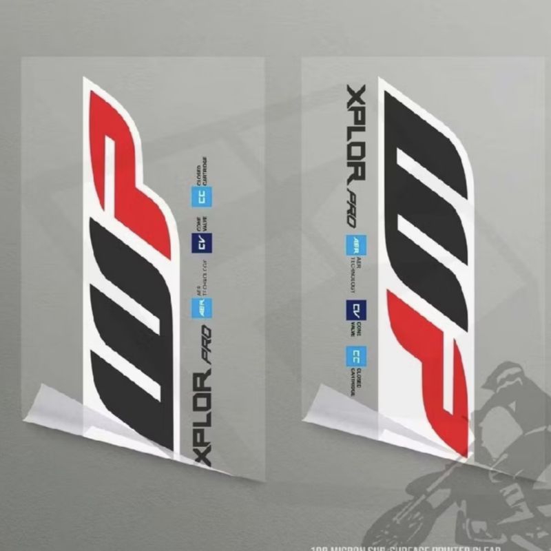 STIKER WP VIRAL UPPER FORK DECAL STICKER USD WP 02 CLEAR SHOCK KLX CRF WR KTM