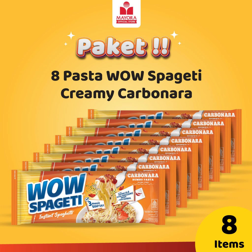 

paket 8 Spaggeti WOW Carbonara