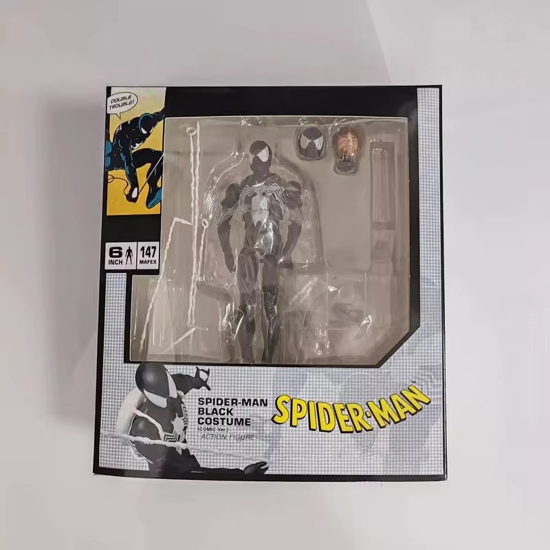 ACTION FIGURE MAFEX 147 SPIDERMAN BLACK COSTUME
