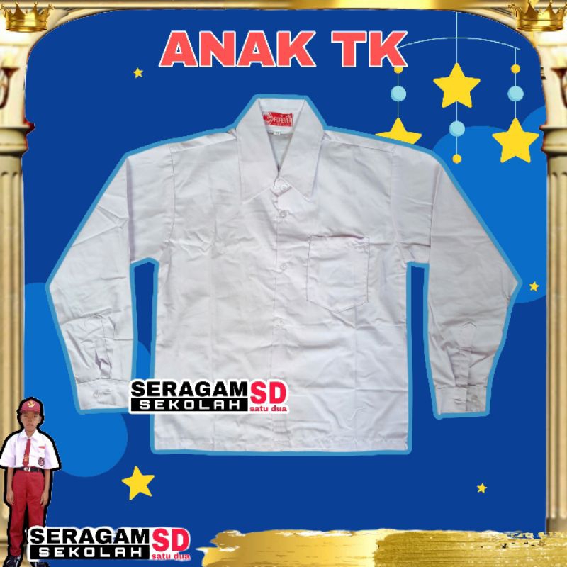 Baju Putih Sekolah TK Panjang Seragam Sekolah Anak TK PAUD