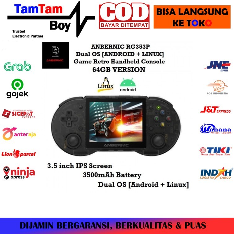Video Game Console Handhled Portable Anbernic RG353P 3.5inch GameBoy Retro Classic Dual OS Android L