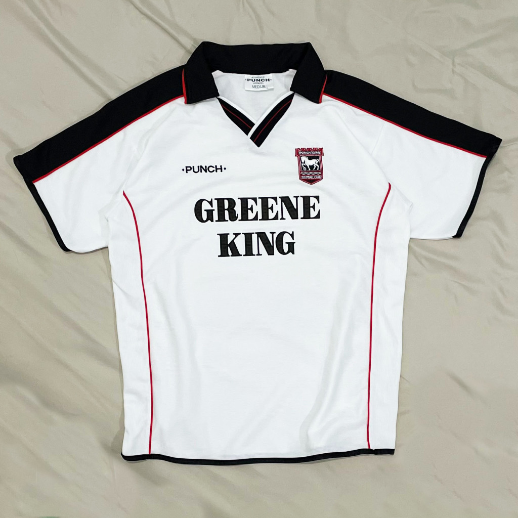 Original Punch Ipswich Town Away Kit 2000 2001 Jersey Bola Vintage