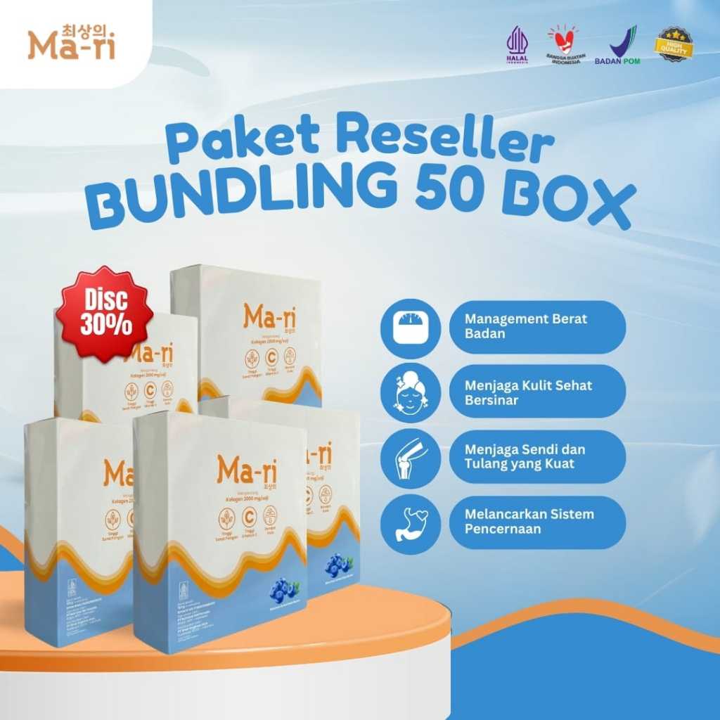 

Mari - Paket Reseller Minuman Fiber Collagen 50 Box Fiber Drink With Collagen