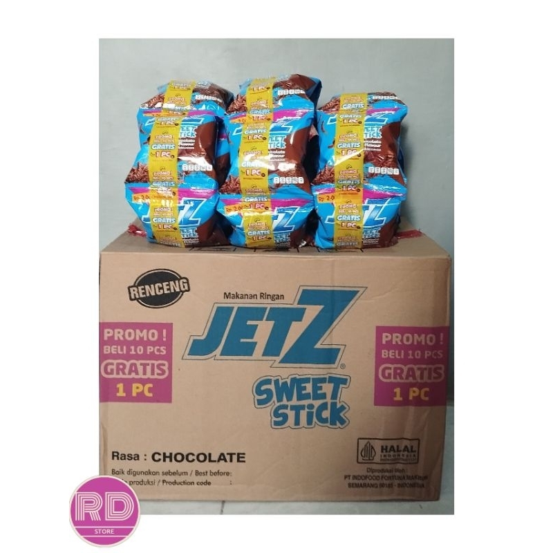 

JetZ chocolate Fiesta promo 1 renceng isi 10 pcs + 1 pcs @18gr