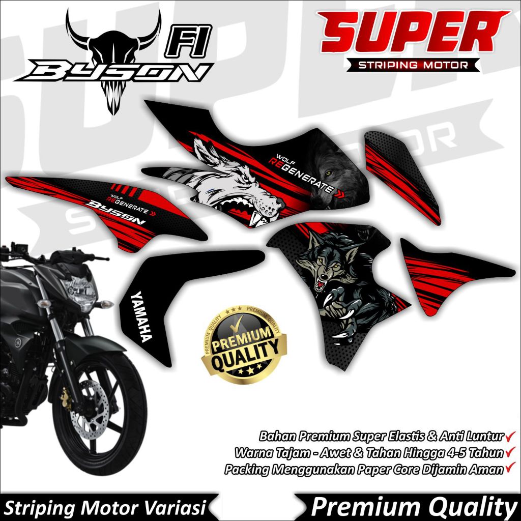 Stiker Byson FI New Anti Luntur keren Striping Byson Striping Byson FI NEW Striping Yamaha Byson FI 