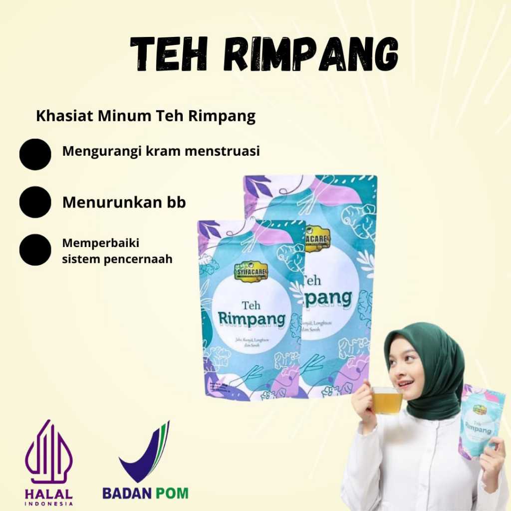 

COMBO 2 BOX.!! Teh Rimpang Syifacare Teh Celup Ala JSR Untuk Diet Dan Melancarkan Haid Halal BPOM