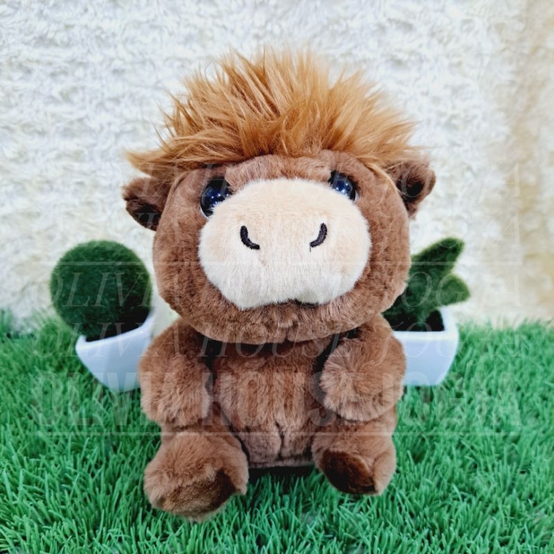 Boneka Sapi Coklat Boneka Cow Brown Jambul Boneka Sapi Isi Pasir Chubby
