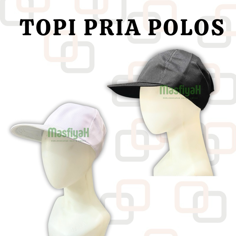 Topi Polos Topi Putih Polos Topi Hitam Polos Topi Haji Pria Topi Umroh Pria Topi Umroh Topi Haji POL