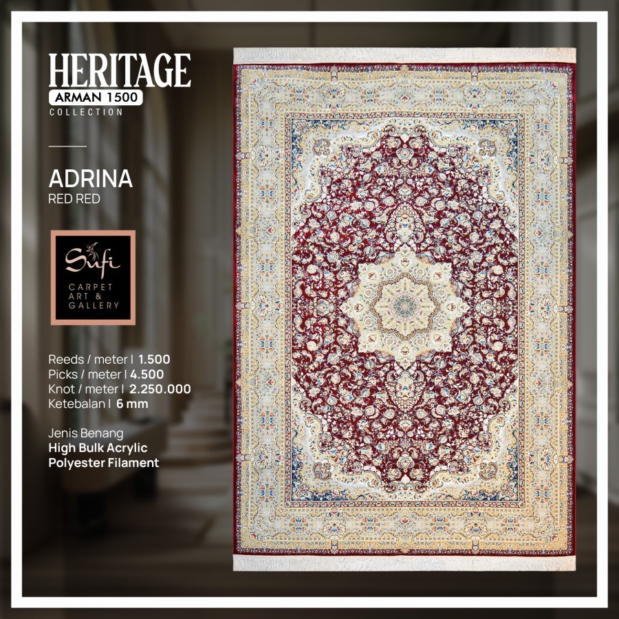 Karpet Lantai Tebal Lembut Premium Classic Arman 200x300 Cm