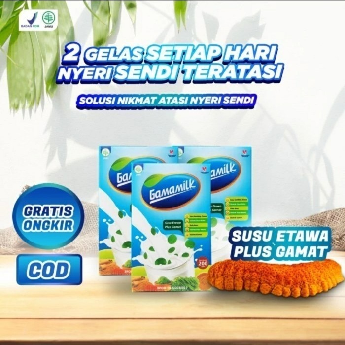 

Paket (3 Box) GAMAMILK - Susu Etawa Plus Gamat Membantu meredakan Sendi, Rematik, Sesak Nafas