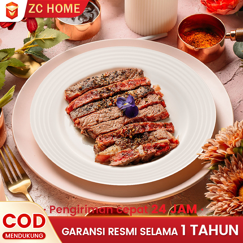 ZC Piring Plastik/Piring Makan Plastik/Piring Plastik Putih Susu